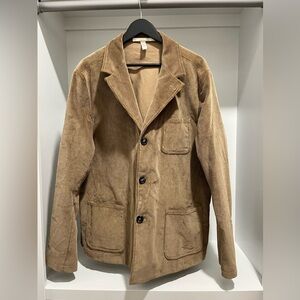 Massimo Alba Mens Corduroy 100% Cotton Blazer sz 56 (US 46) Tan Made in Italy